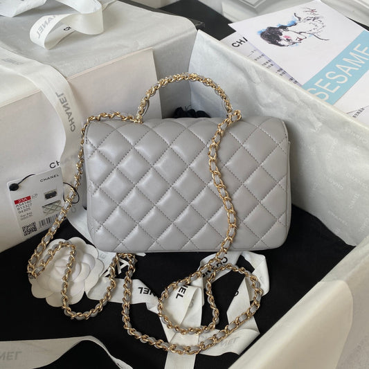 Diamond Handle Flap Bag