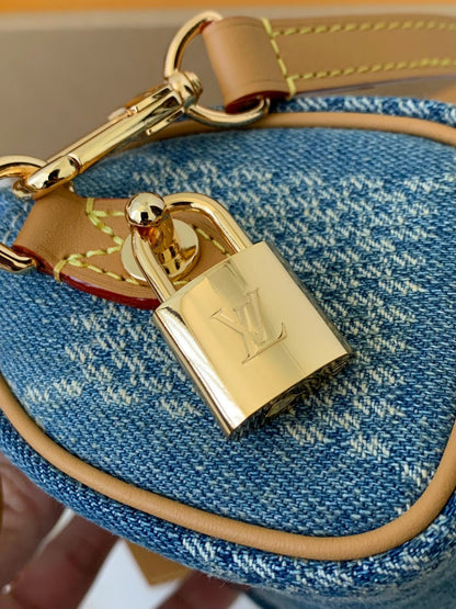 Mini Denim Damier Speedy Bag