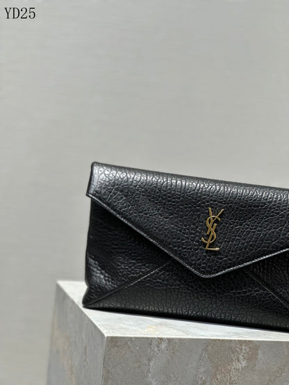 Grainy Leather Clutch Bag