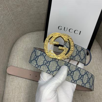 GG Supreme Canvas Belt with Gold-Tone