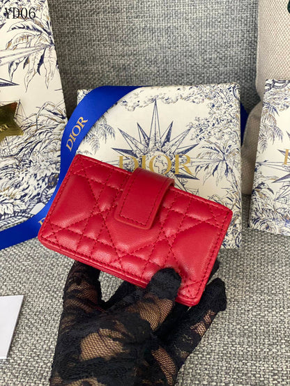 Quilted Leather Compact Wallet