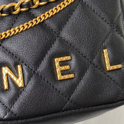 Quilted Dual-Pocket Crossbody Bag