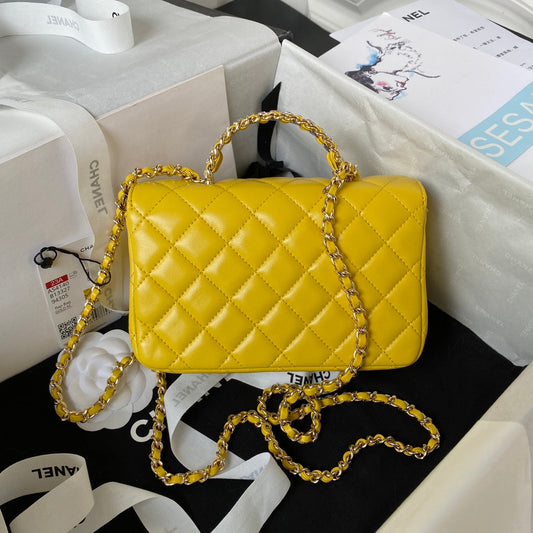 Diamond Handle Flap Bag