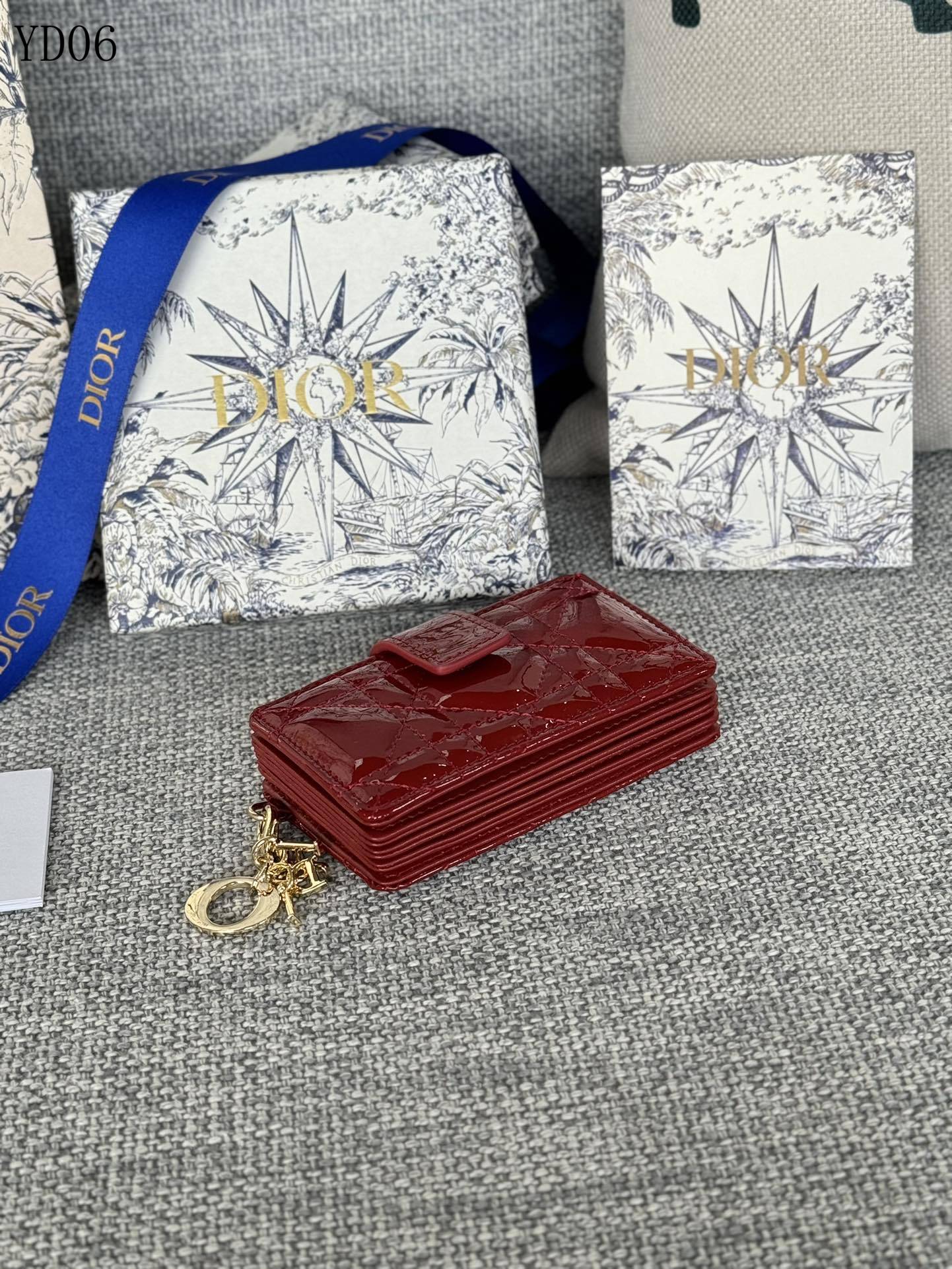 Quilted Leather Compact Wallet