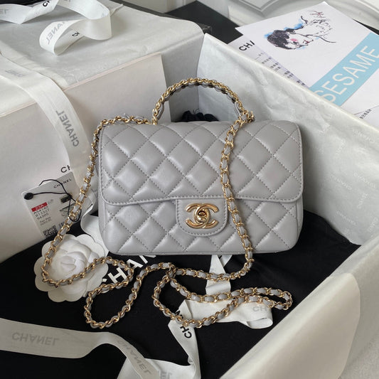 Diamond Handle Flap Bag