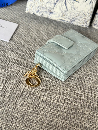Quilted Leather Compact Wallet
