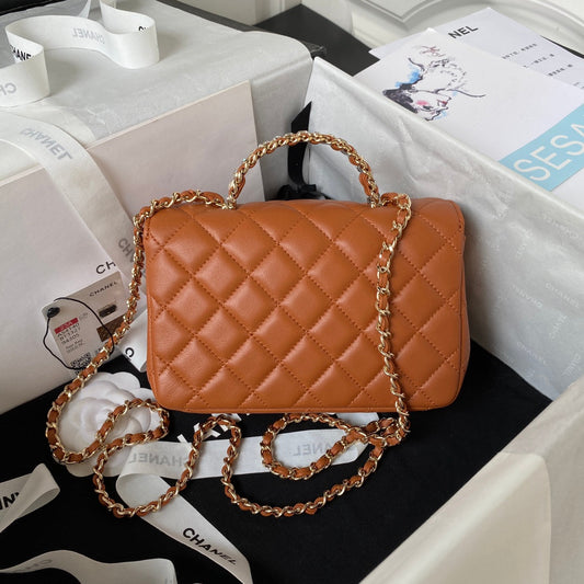 Diamond Handle Flap Bag
