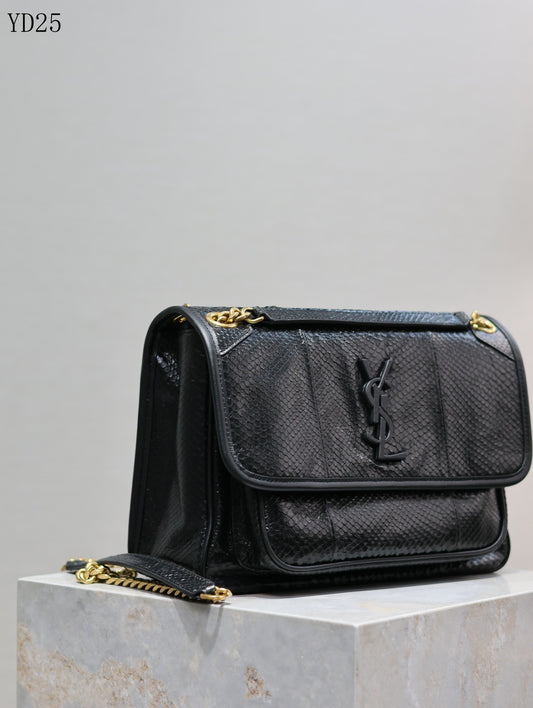 Niki Medium Patent Leather Shoulder Bag