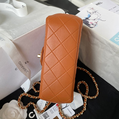 Diamond Handle Flap Bag
