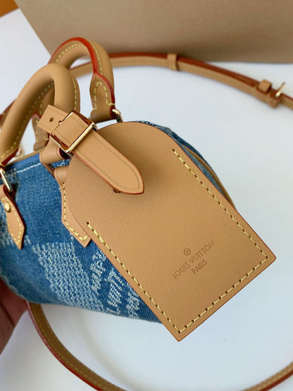 Mini Denim Damier Speedy Bag