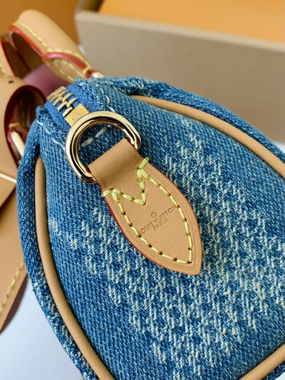 Mini Denim Damier Speedy Bag