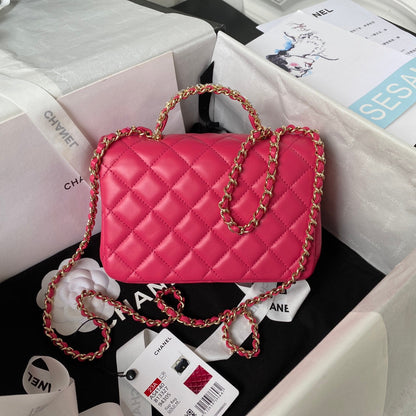 Diamond Handle Flap Bag