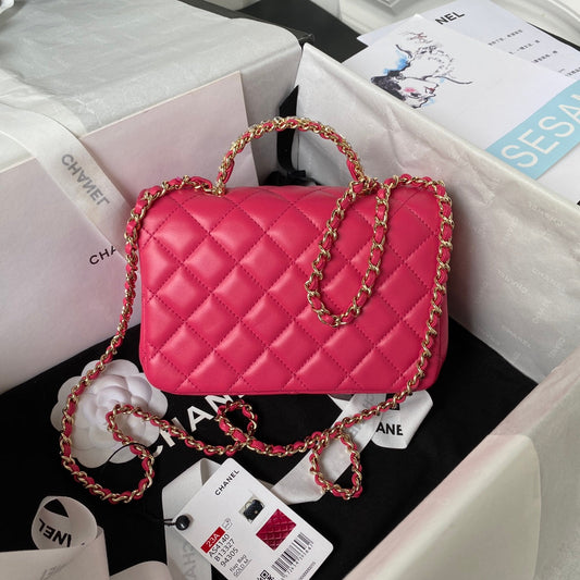 Diamond Handle Flap Bag