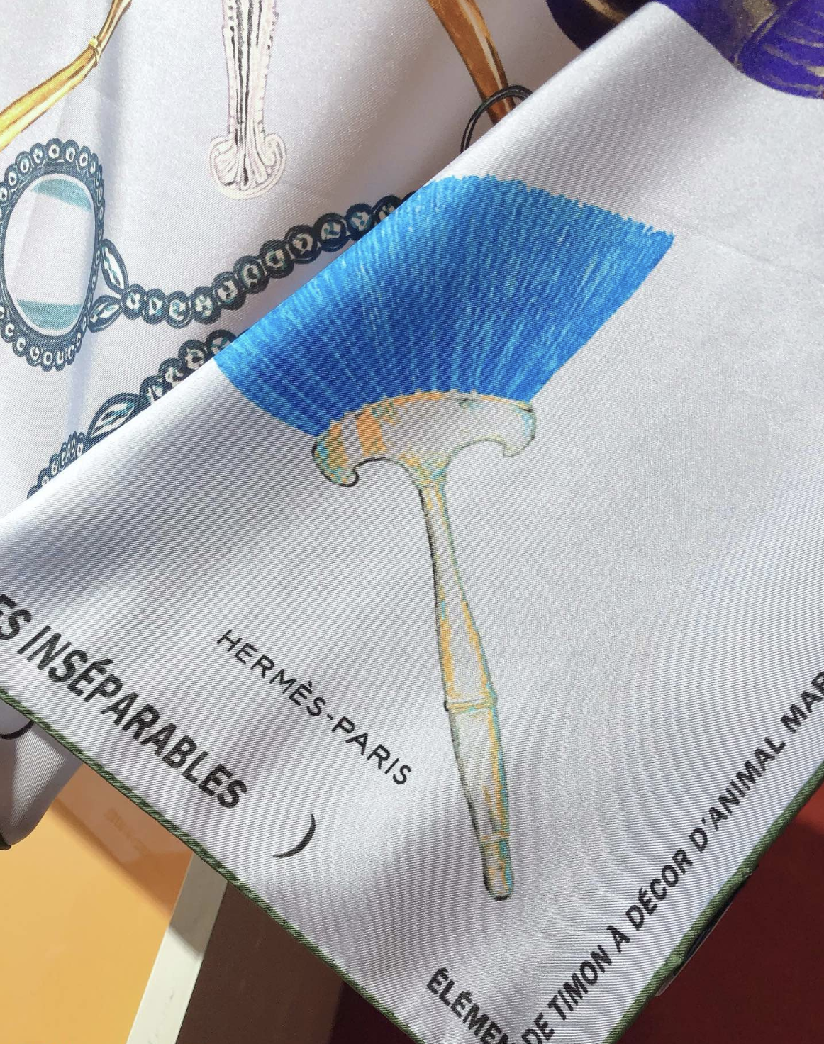 Nous Sommes inséparables" Silk Scarf 90