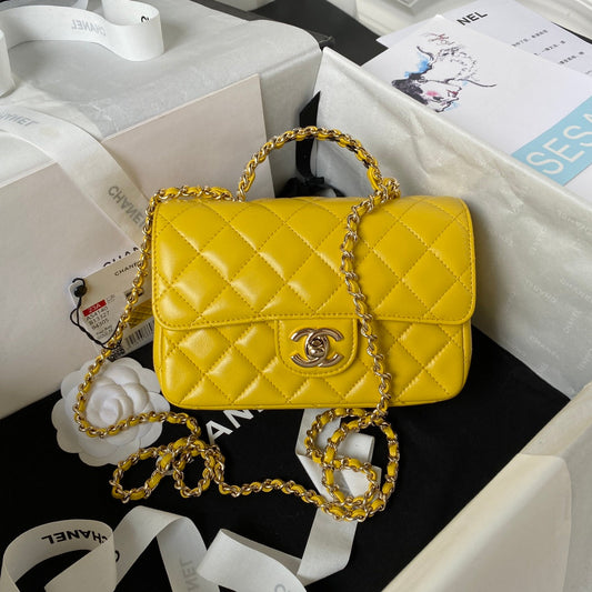 Diamond Handle Flap Bag