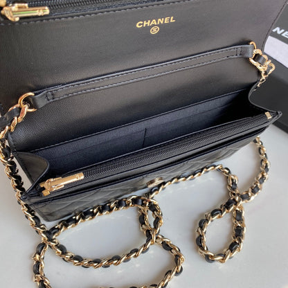 Quilted Coco Charm On Chain Flap Bag