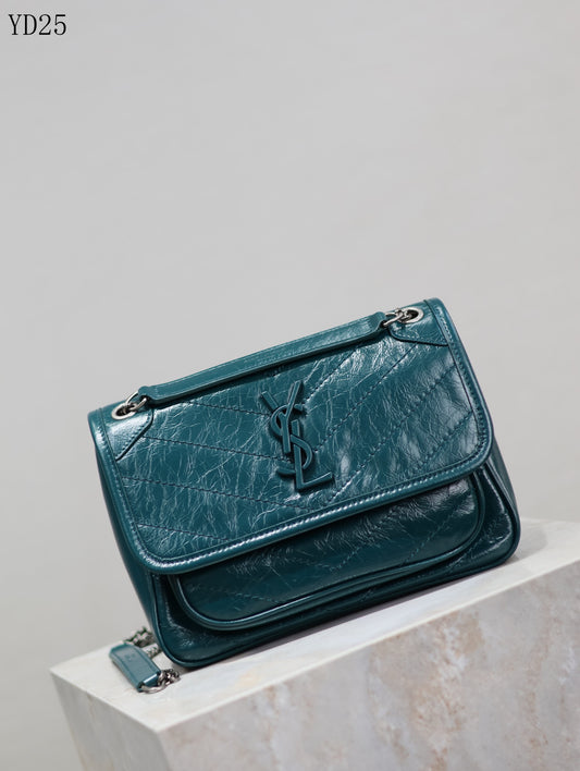 Niki Medium Patent Leather Shoulder Bag