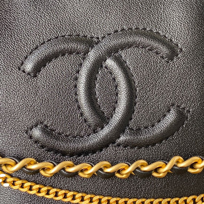 Quilted Dual-Pocket Crossbody Bag