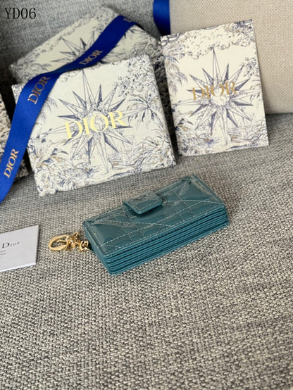 Quilted Leather Compact Wallet