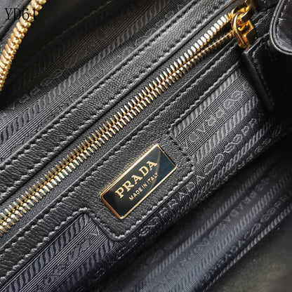 Re-Nylon and Saffiano Leather Two-Handle Bag