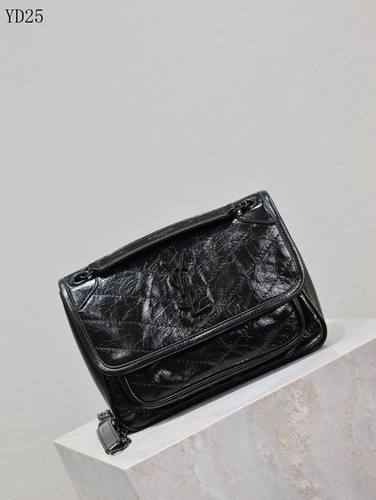 Niki Medium Patent Leather Shoulder Bag