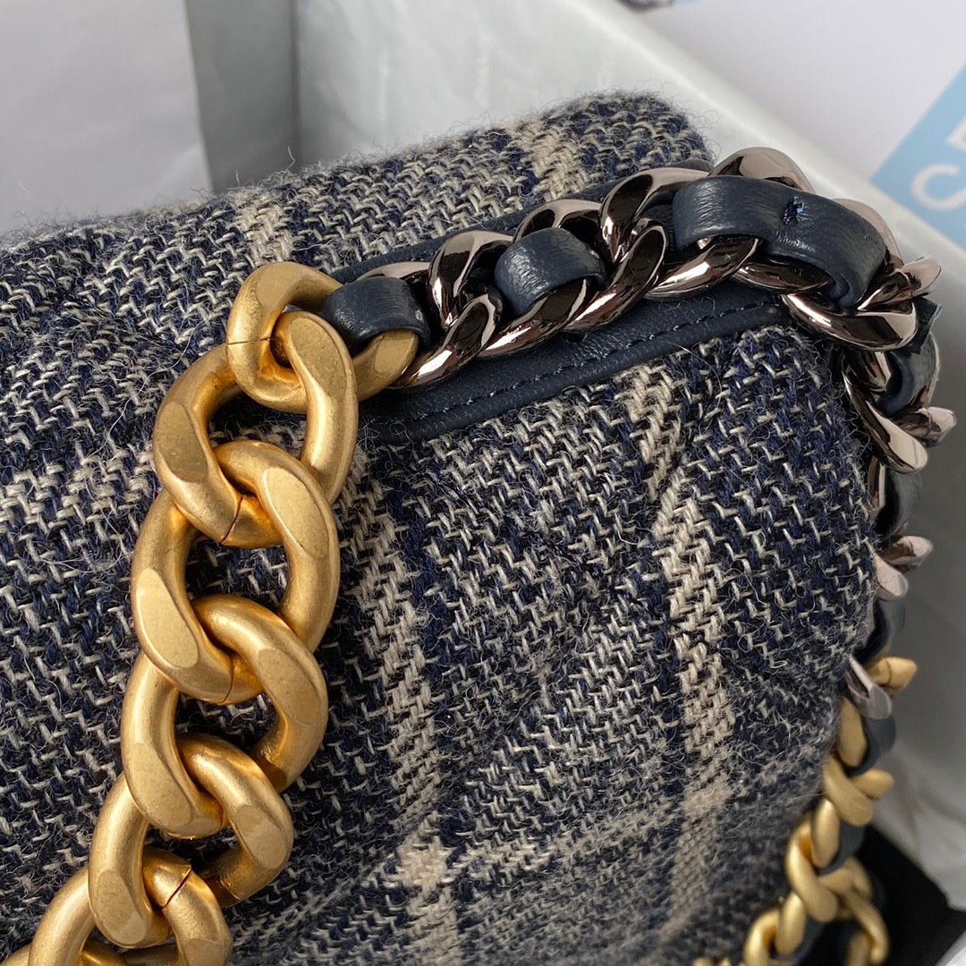 Tweed Flap Shoulder Bag