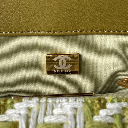 Tweed Flap Shoulder Bag