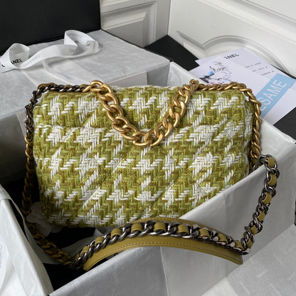 Tweed Flap Shoulder Bag