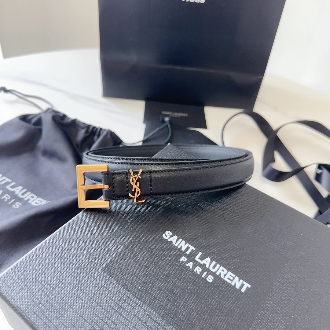 Logo Leather Waist Belt