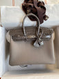 Birkin 25 Togo Leather & Crocodile Leather Bag