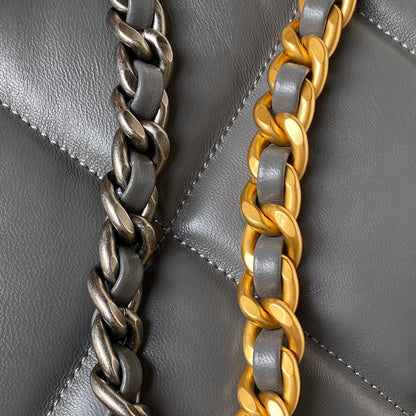 Quilted Half-Moon Lambskin Shoulder Bag