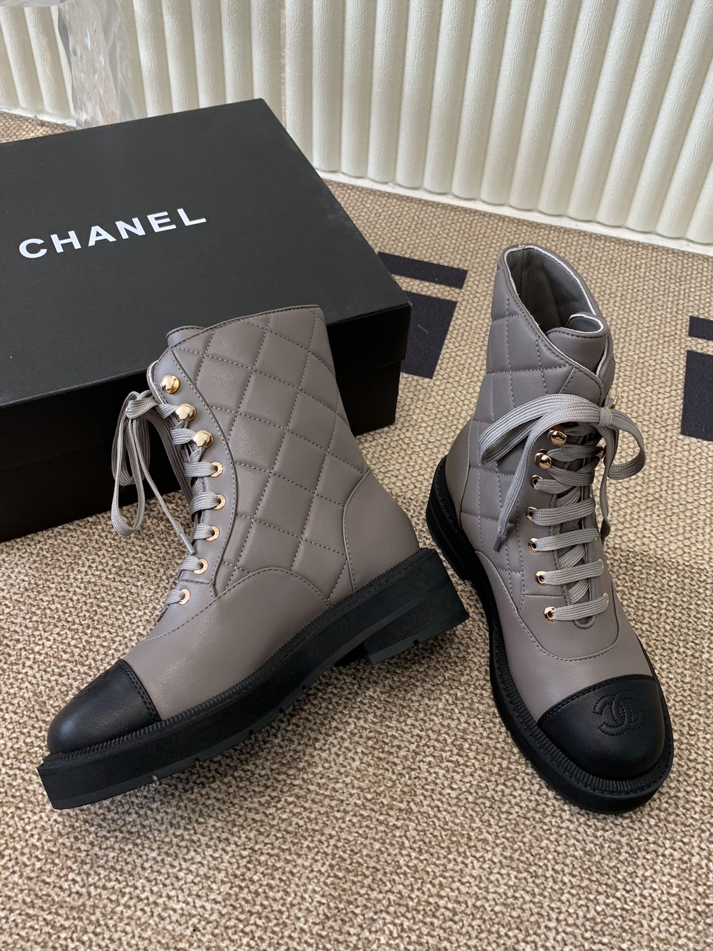 Two-Tone Combat Boots