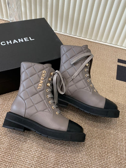 Two-Tone Combat Boots
