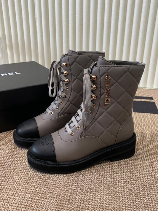 Two-Tone Combat Boots