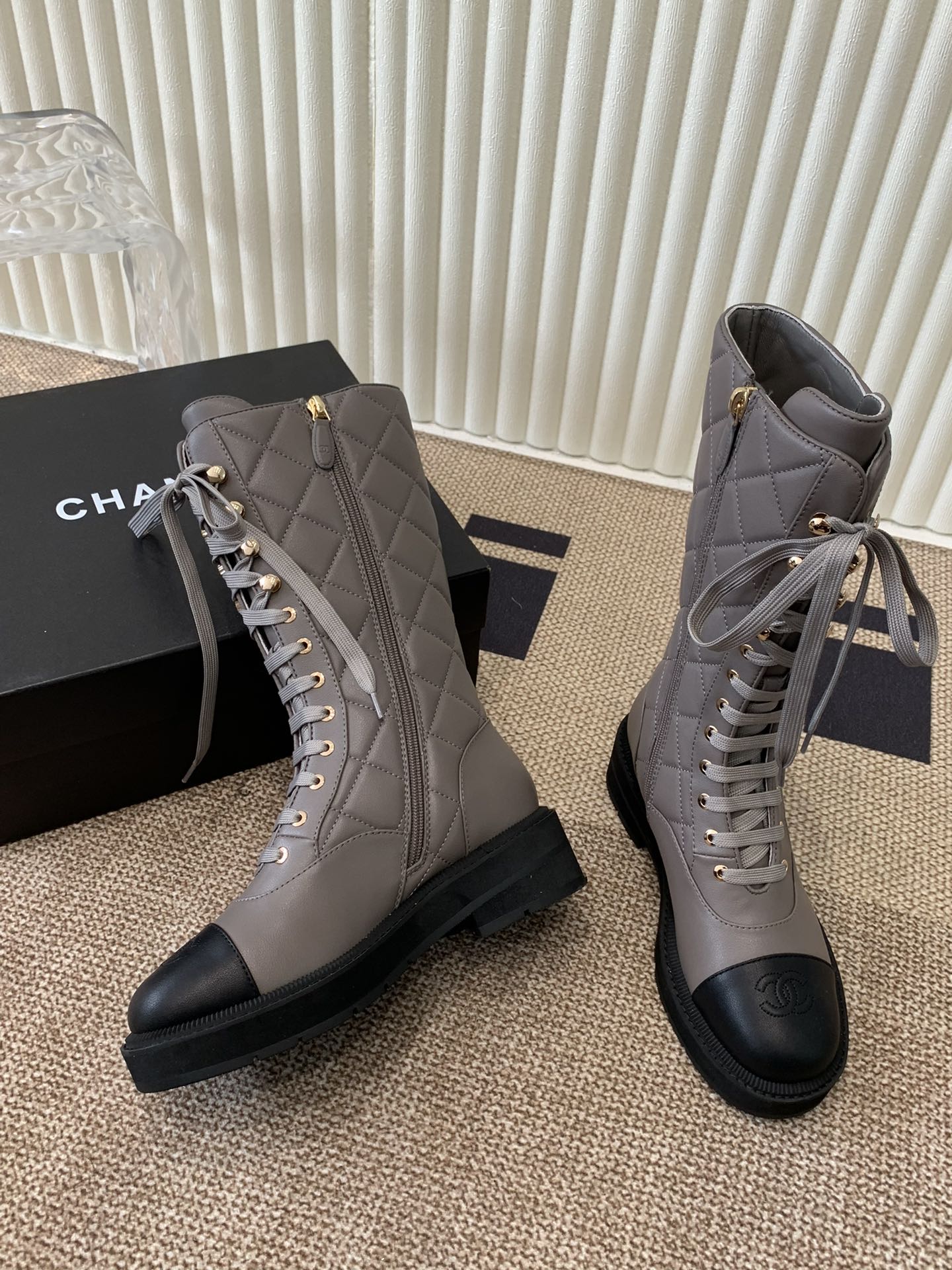 Two-Tone Combat Boots