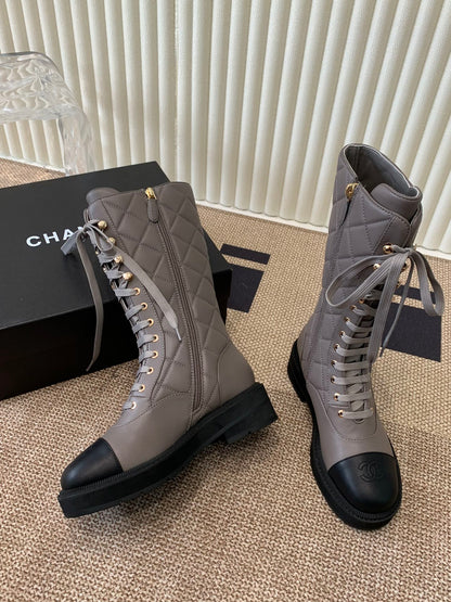 Two-Tone Combat Boots