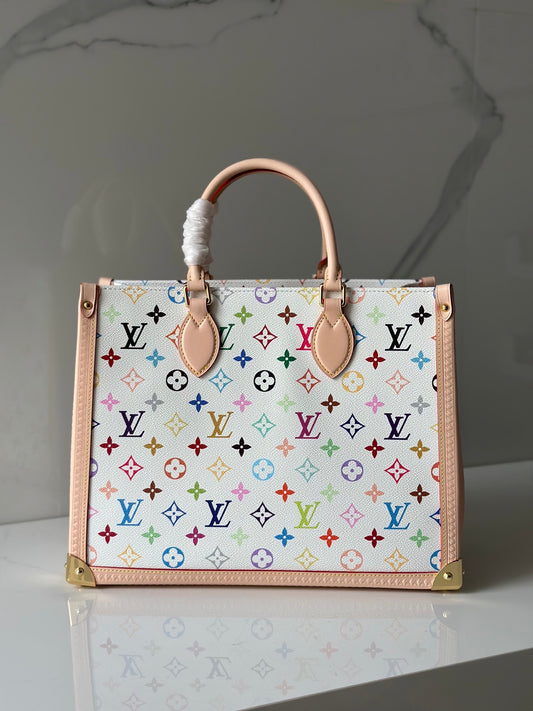 OnTheGo MM Multicolor Monogram Canvas Tote Bag