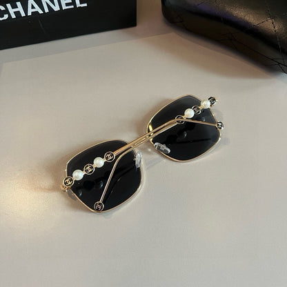 Gold Frame Square Sunglasses