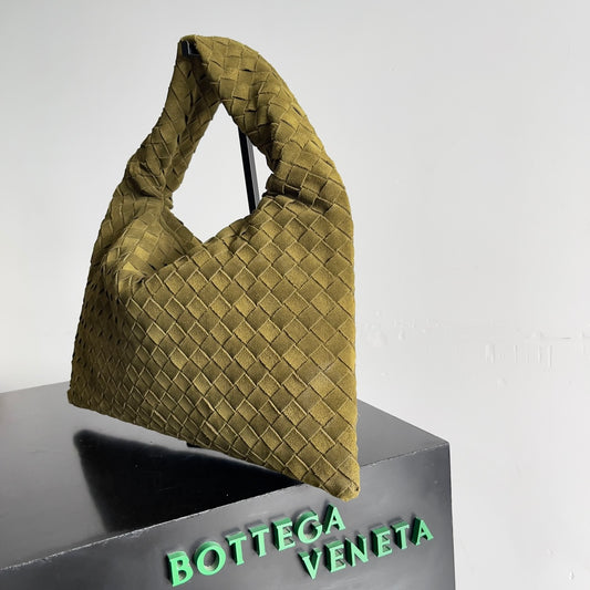 Woven Leather Medium Hobo Shoulder Bag