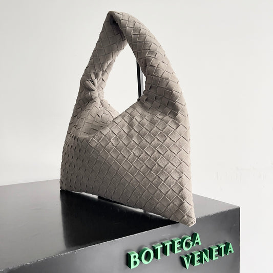 Woven Leather Medium Hobo Shoulder Bag