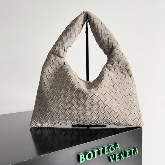 Woven Leather Medium Hobo Shoulder Bag