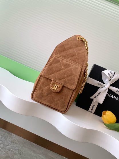 25 Medium Suede Bucket Bag